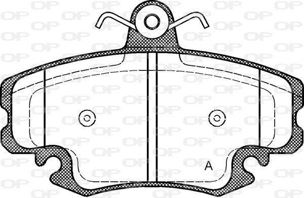 OPEN PARTS Комплект тормозных колодок, дисковый тормоз BPA0141.20